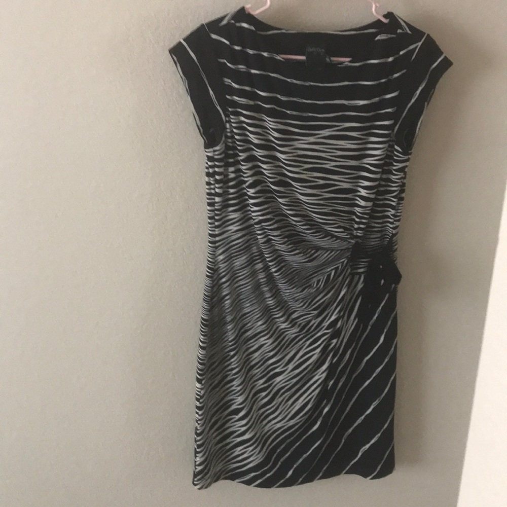 Gabby Skye navy and beige dress